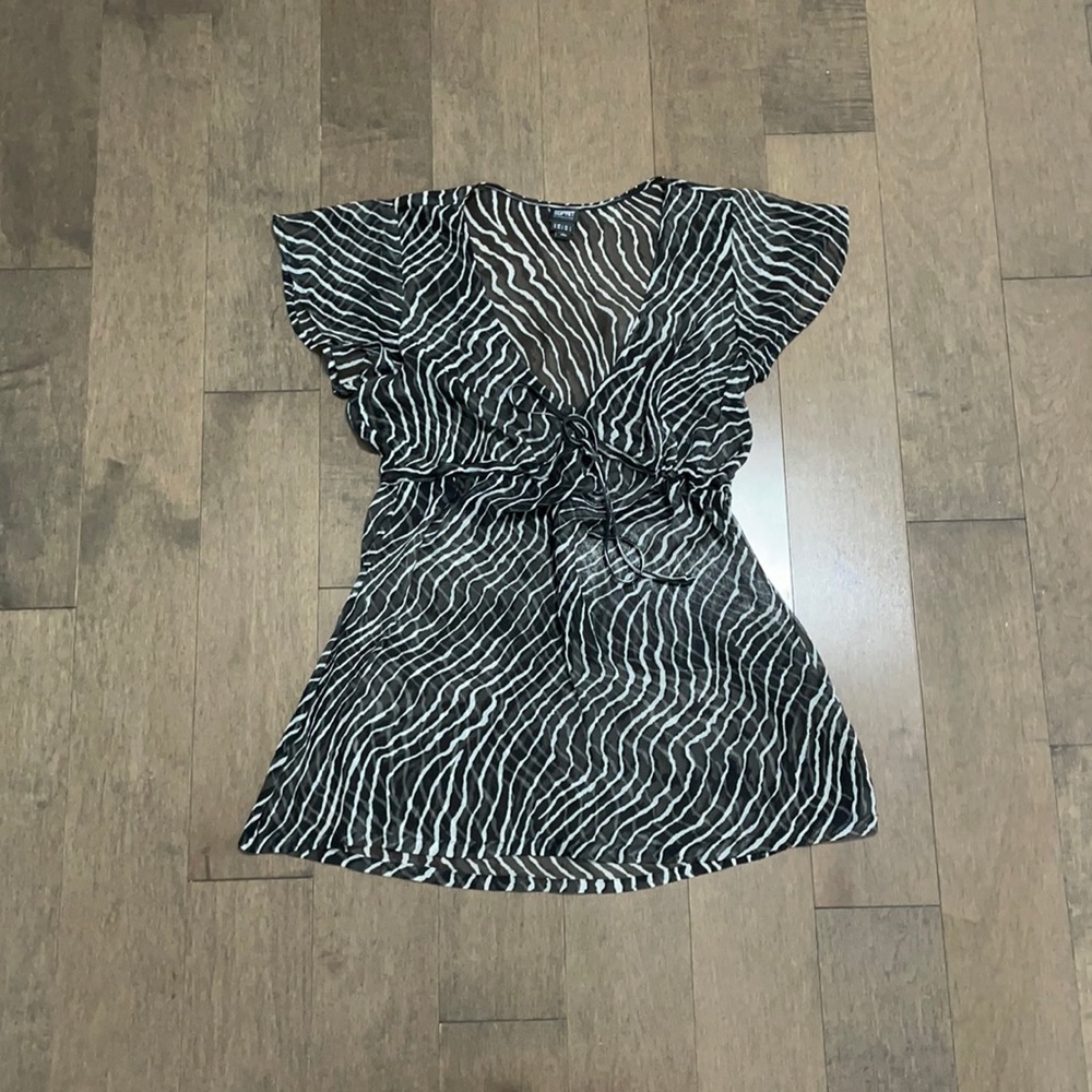 Vintage tie waist blouse